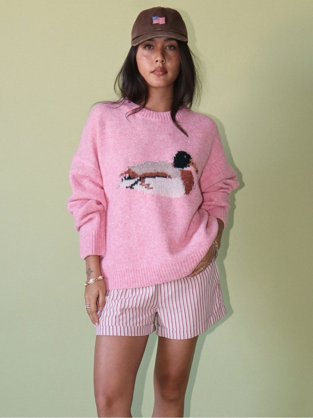 Bailey Rose Cozy Duck Sweater Pink S